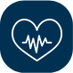 ícone de coração com cardiograma