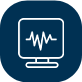 ícone de monitor com cardiograma